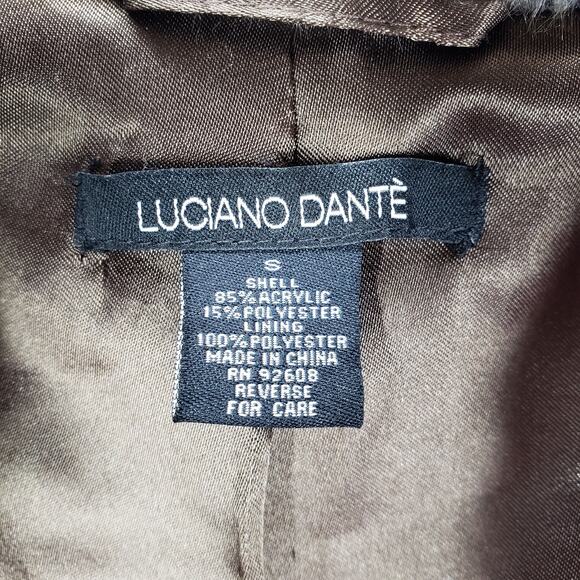 Luciano Dante Faux Fur Cheetah Print Front Pockets Vest Size Small - Picture 8 of 12